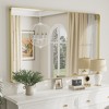Apmir Rectangular Aluminum Alloy Framed and Tempered Glass Wall Bathroom Vanity Mirror in Matte Black/ Gold/ Silver/ Brown - 4 of 4