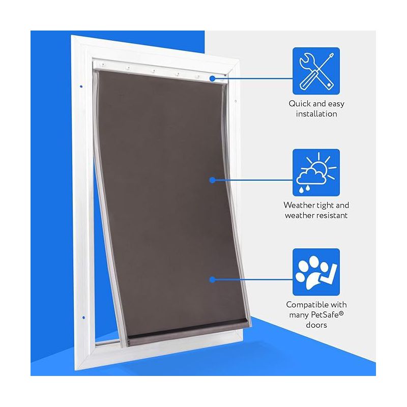 IMPRESA Weatherproof XL Replacement Dog Door Flap, 13.5" x 24.125", Fit for Large Pets, Compatible with PetSafe Freedom Doggie Doors PAC 11-11040, 5 of 9