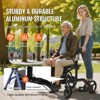 VEVOR 2 in 1 Rollator Walker & Transport Chair for Seniors, Folding Rolling Walker Wheelchair Combo & Footrests, Aluminum Mobility Walker, 300LBS - 4 of 4
