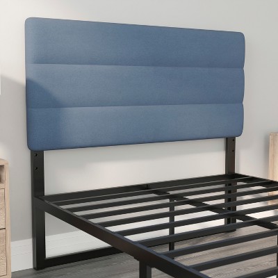 Paxton Blue Full Upholstered Tufted Headboard with Adjustable Height