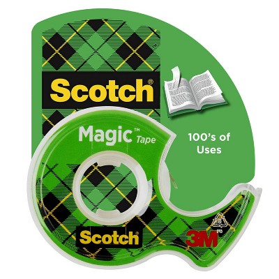 Scotch Magic Tape, Holiday Gift Wrap Supplies, 0.75"x700"  1 Tape Roll with Dispensers
