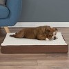 Orthopedic Dog Bed – 2-Layer Memory Foam Dog Bed with Machine Washable Cover – 30x20.5 Dog Bed for Medium Dogs up to 45lbs by PETMAKER (Brown) - 2 of 4