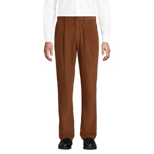 Lands' End Men's Corduroy Comfort Waist Classic Fit Pleated Front Pant - 1 of 4