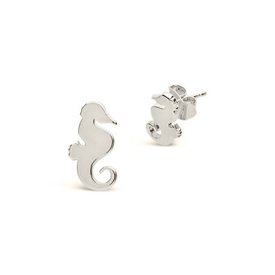 SHINE by Sterling Forever Sterling Silver Seahorse Studs