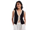 Womens Crochet Tops Summer Vacation Outfits Beach Fashion 2025 Cute Casual Clothes Spring Tie Front Sweater Vest - 2 of 4