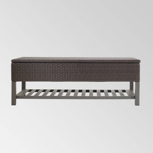 Rupert Wicker Storage Unit Gray - Christopher Knight Home - 1 of 4
