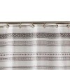 Saturday Knight Ltd Geo Woven Designs Stripe Fabric Bath Shower Curtain - 70x72", Black/Beige - 4 of 4