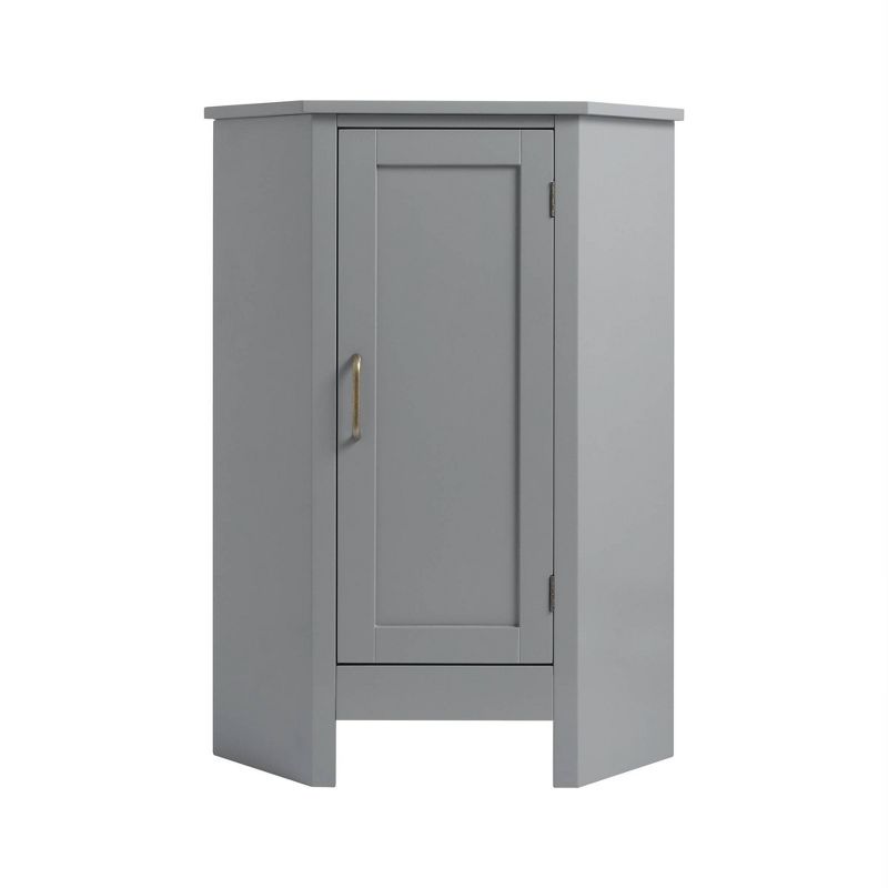 Mercer Mid Century Modern Wooden Corner Floor Cabinet Gray - Elegant Home Fashions, 1 of 9