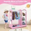 Infans Kids Dress up Storage Hanging Armoire Dresser Costume Closet w/ Mirror Shelves - 2 of 4