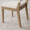 44" Linus Wood Sling Back Chair with Cushion, Flax Upholstery - Nathan James: Easy 20 Min Assembly - 3 of 4