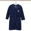Personalized Linum Kids 100% Polyester SUPER PLUSH Double Brushed Hooded Bathrobe in White Bookman Font - 3 of 3