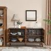 Lyngins 60.5" Mid Century Modern Vintage Sideboard Cabinet, Buffet Cabinet with Storage, TV Media Console Table, 4-Door Storage Cabinet - 2 of 4