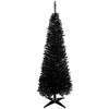 HOMCOM 5 FT Artificial Pencil Christmas Tree, Slim Xmas Tree with 294 Realistic Branch Tips and Foldable Metal Stand, Black - 4 of 4