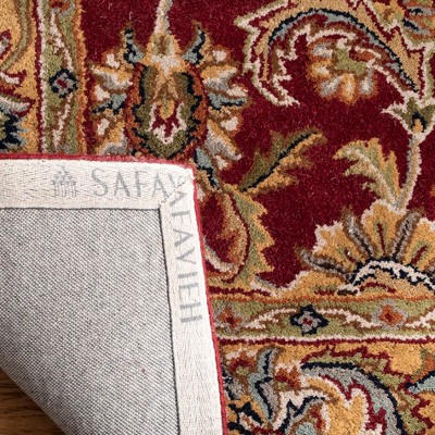 Regal Elegance Round Red and Gold 5' Wool Area Rug