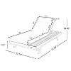 PAGED Patio Chaise Lounge with 4 Adjustable Positions and 4 Inch Thick Water-Resistant Cushion,Outdoor Lounge Chairs for Poolside,Backyard - 3 of 4