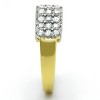 Slickblue Women's Fashion Ring, Two-Tone Gold Plated Stainless Steel with Clear CZ, Pave Detail, Size 5-10 - 4 of 4