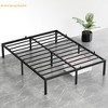 14 " Full Bed Frame Metal Platform Bed Frame w/6 Non-Slip Mattress Storage Space Under The Bed No Box Spring Needed - 3 of 4