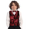 Gioberti Boy's 4pc Paisley Vest Set - 4 of 4