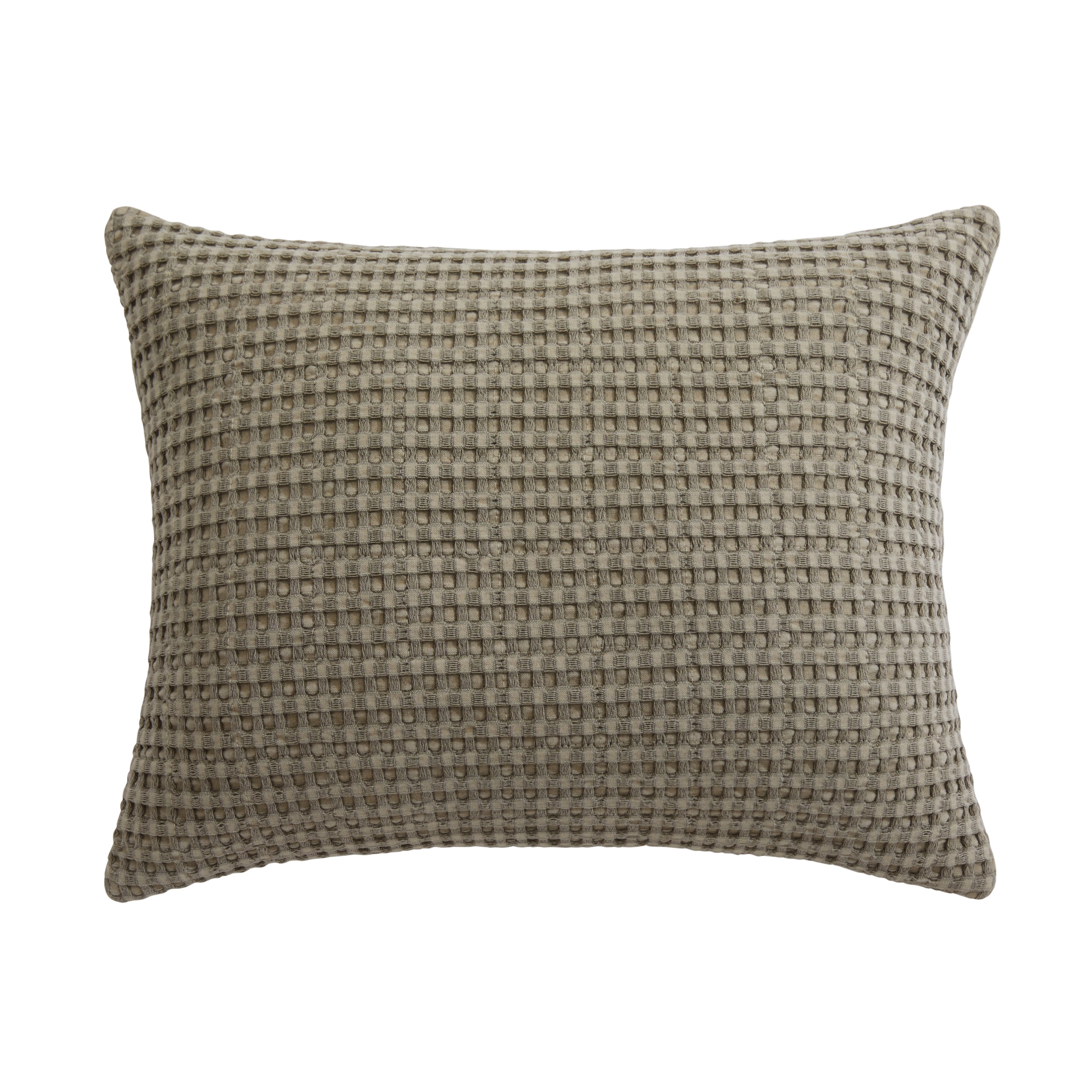 Mills Waffle Taupe Pillow 14x18 - Levtex Home