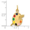Black Bow Jewelry 14k Yellow Gold & Enameled Artist Palette Pendant - 4 of 4