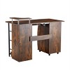 Computer Desk Modern with File Drawers and Keyboard Tray for Home Office 47in Wide-3irtyhousy - 3 of 4