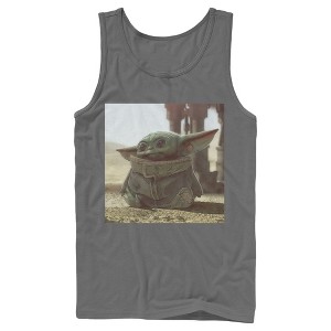 Men's Star Wars The Mandalorian The Child Square Frame Tank Top - 1 of 3