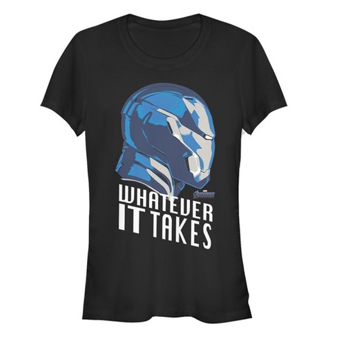 Juniors Womens Marvel Avengers Endgame Whatever It Takes Stark Profile T shirt Target