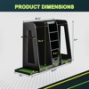 Wooden Golf Bag Organizer, Golf Bag Storage Rack with Wooden Shelf, Golf Club Storage Stand, Golf Equipment Organizer for Garage Home and Office - 3 of 4