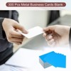 Unique Bargains Aluminum Alloy Laser Engraving Double Side Printable Business Cards 300 Pcs - 4 of 4