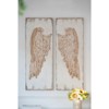 VisioGear Set of 2 Feather Wing Wall Panels with Distressed White Finish, Rectangle Hanging Wall Art, Multicolored, 42"*15.5"*2" - 2 of 4