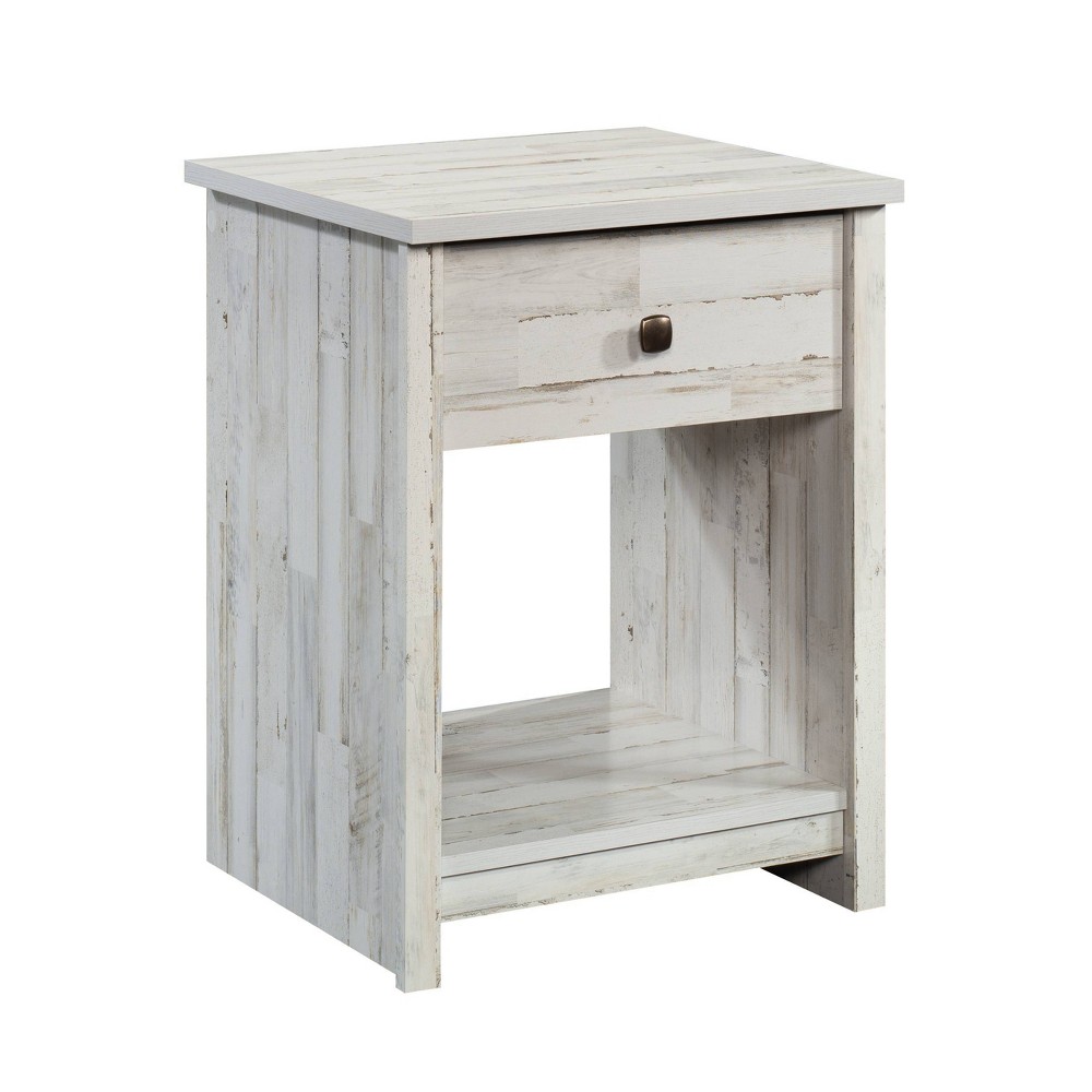 Photos - Storage Сabinet Sauder River Ranch Nightstand with Drawer White Plank  