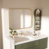 Rectangular Framed Tempered Glass Wall-Mounted Bathroom Vanity Mirror - 2 of 4