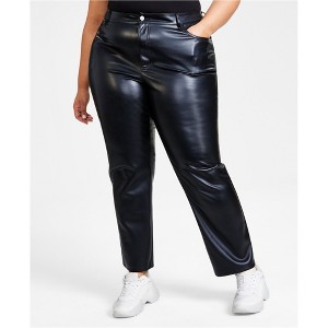 bar III Womens Faux Leather Casual Trouser Pants - 1 of 1