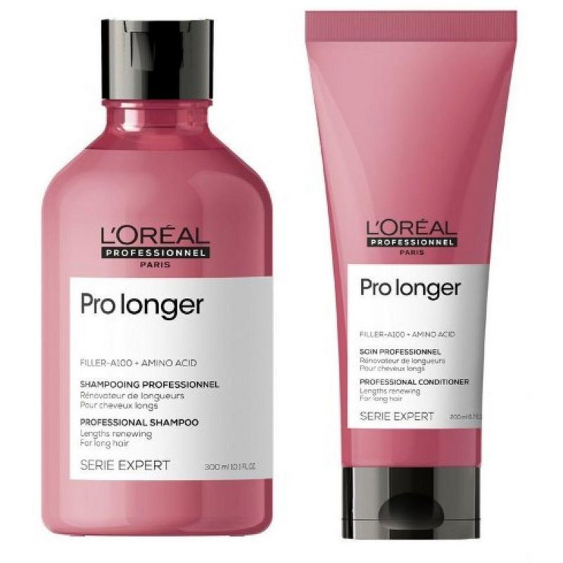 L'Oreal PRO LONGER Thickening Shampoo (10.1 oz) & Conditioner (6.7 oz) Duo Set | Reduces Hair Breakage & Split Ends | Adds Volume Loreal Kit, 1 of 7