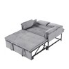 VYNXARIA 46inch Pull-out Sleeper Sofa bed, can be easily converted into a twin size bed,Gray - 3 of 4