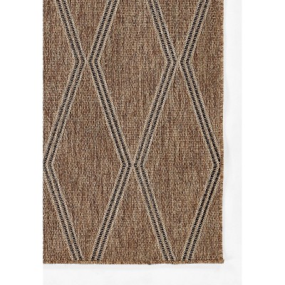Natural Geometric Pattern Flat Woven Rectangular Area Rug