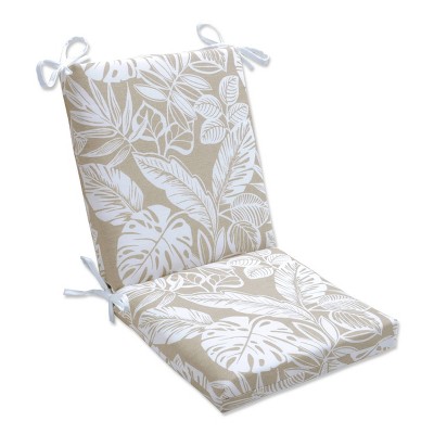 Pillow Perfect 36.5" x 18" Delray Outdoor/Indoor Squared Corners Chair Cushion Natural