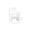 Gift Mark Mission Style Adult Rocking Chair with White Faux Leather Seat - 3 of 3