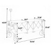 Extended Folding Wagon Carts With 220Lbs Weight Capacity, Heavy Duty Folding Utility Garden Cart With Big All-Terrain Beach Wheels-Cuddlewood - 4 of 4