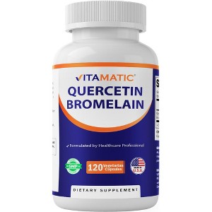 Quercetin with Bromelain - 120 Vegetarian Capsules - 1 of 4