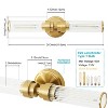 POWLIG 20.3-in 2-Light Gold Modern Dimmable Wall Sconce with Threaded Glass Shade - 4 of 4
