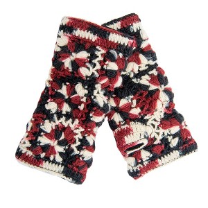 Multi Color Flower Crochet Handwarmers_Nirvanna Designs - 1 of 4