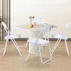 4 Pack Folding Chairs with Cushion– Portable Metal Stackable Chairs,Non-Slip Feet for Indoor & Outdoor Events - 2 of 4