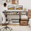 Tangkula 67" Computer Desk w/ Monitor Stand & File Drawer Power Outlets & USB Ports - 2 of 4