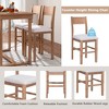 TiramisuBest Farmhouse Counter Height 5 Piece Dining Set Rectangular Table 4 Chairs Small Space Tuck Under Design Distressed Wood 47" - 3 of 4