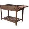 Okak Elevated Raised Garden Bed with Folding Storage Shelf Herb, Vegetable & Flower Planter, Indoor/Outdoor, 4 Colors - 3 of 4