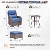 Outdoor Swivel Rocker Chair with 6 Inch Thick Cushion 2 in 1 Porch Glider Swivel Chair - Wicker Patio Furniture Patio Swivel Glider Seating - 3 of 4