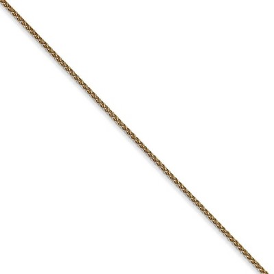 Black Bow Jewelry 1.1mm 14k Yellow Gold Spiga Pendant Chain Necklace