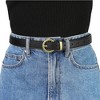 INSPIRE CHIC Women PU Leather Belts Bronze Metal Pin Buckle Thin Waist Belts for Jeans Dress - 4 of 4