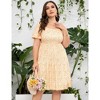 LXT- Women's Plus Size Square Neck Ruffle Sleeve Flowy Floral Summer Midi Dress with Pockets - 4 of 4